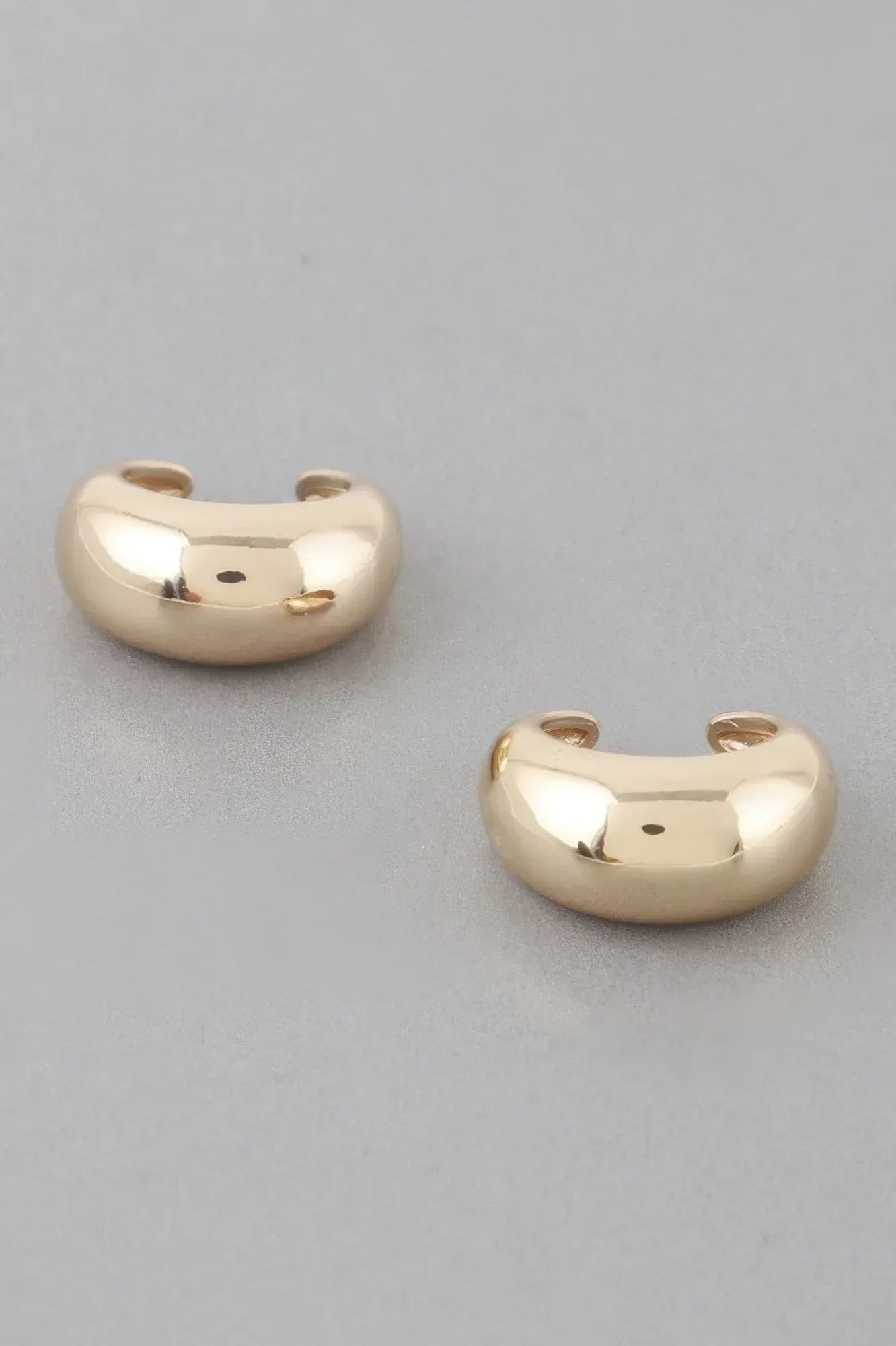 Shiny Crescent Hoop Earrings | Mixtshop LLC Main image