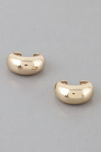 Shiny Crescent Hoop Earrings | Mixtshop LLC