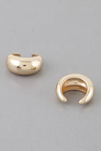 Shiny Crescent Hoop Earrings | Mixtshop LLC