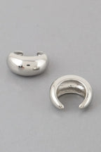 Shiny Crescent Hoop Earrings | Mixtshop LLC