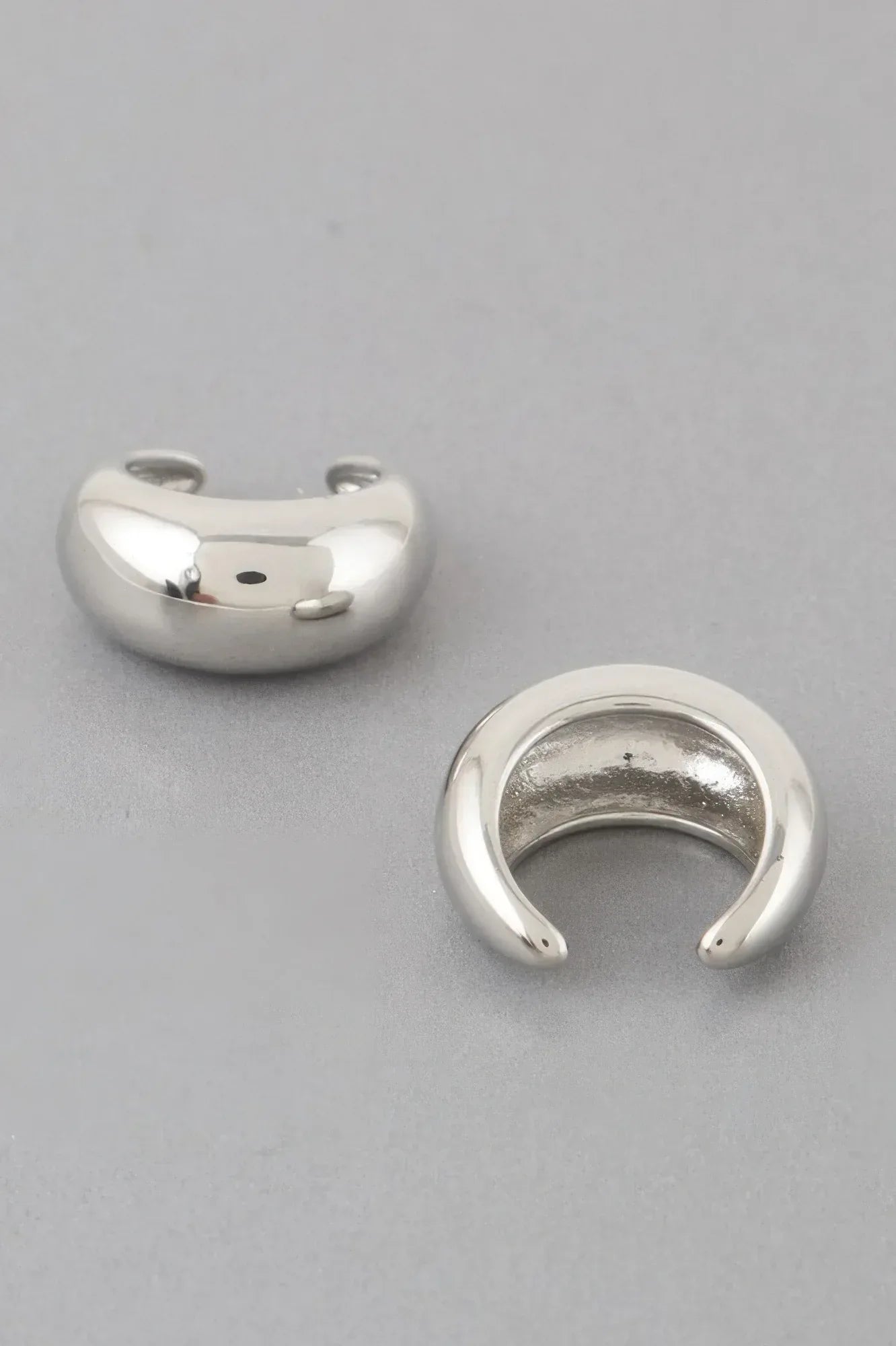 Shiny Crescent Hoop Earrings | Mixtshop LLC