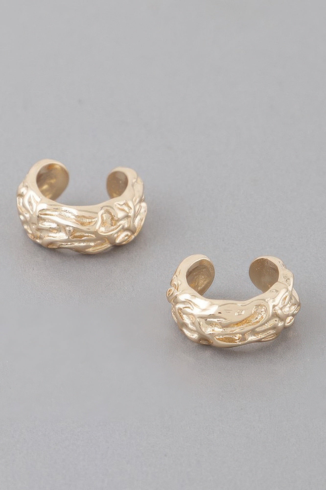 Abstract Ripple Hoop Earrings Secondary image