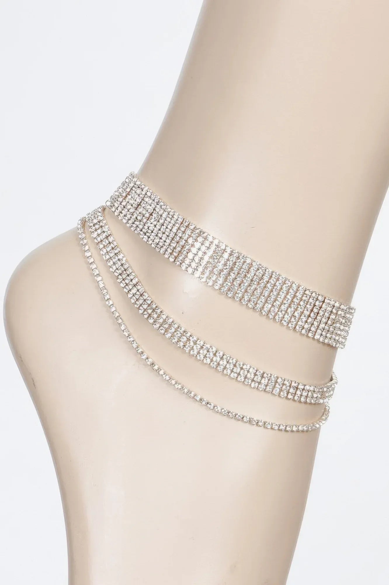 Layered Rhinestone Anklet | Mixtshop LLC Main image