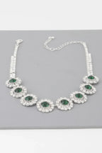 Emerald Green Rhinestone Choker Necklace | Mixtshop LLC