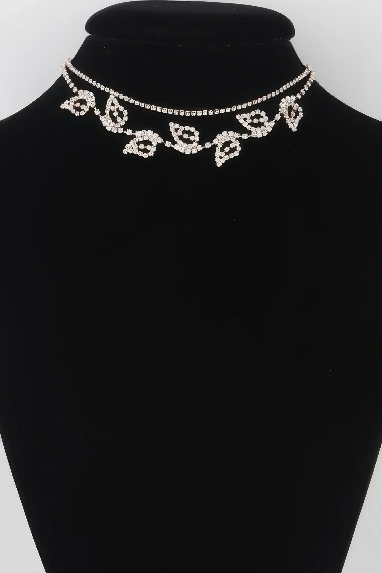 Rhinestone Leafs Choker Necklace | Mixtshop LLC