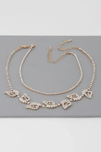 Rhinestone Leafs Choker Necklace | Mixtshop LLC