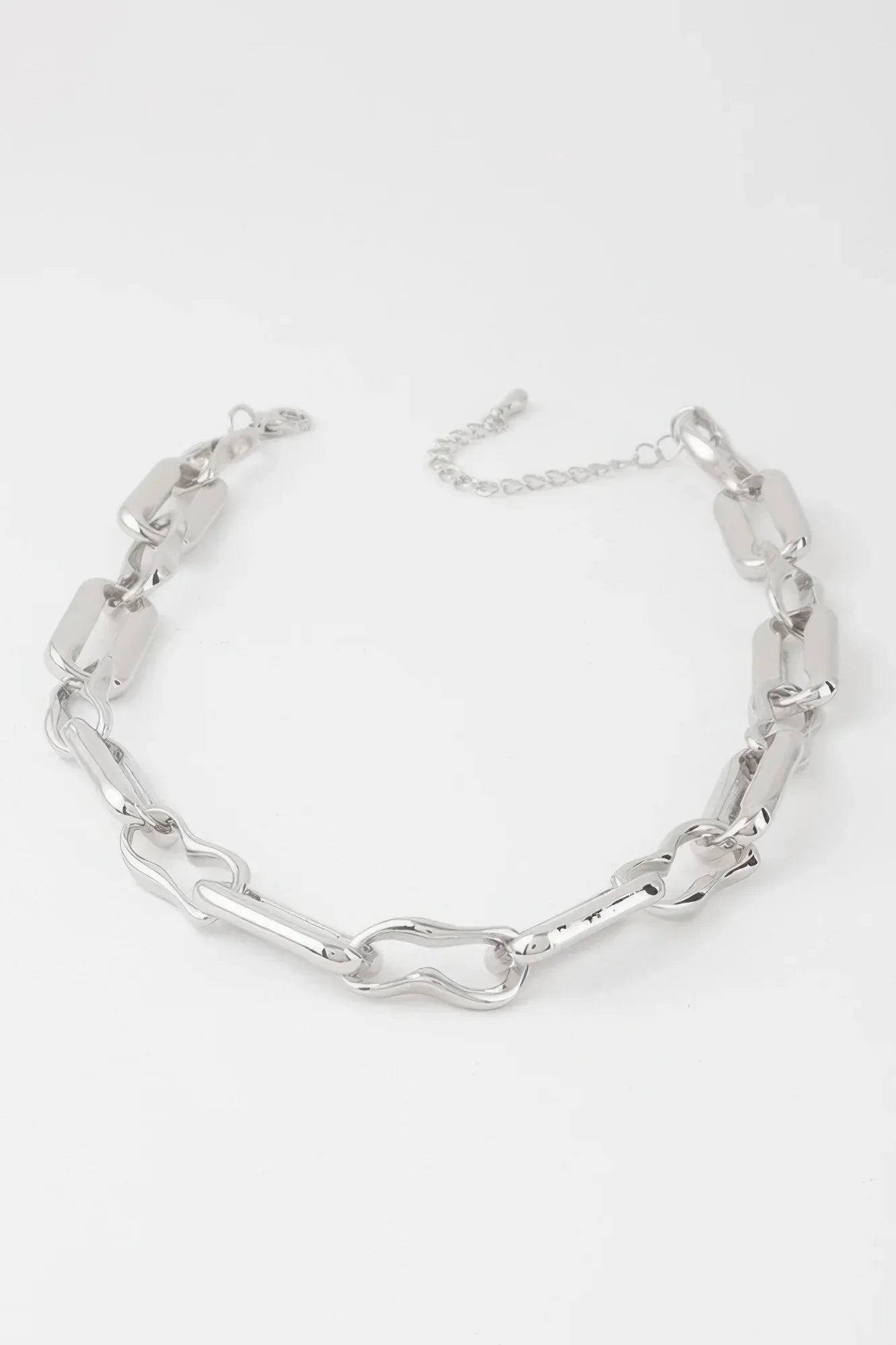 Shiny Hammered Chain Necklace | Mixtshop LLC Main image