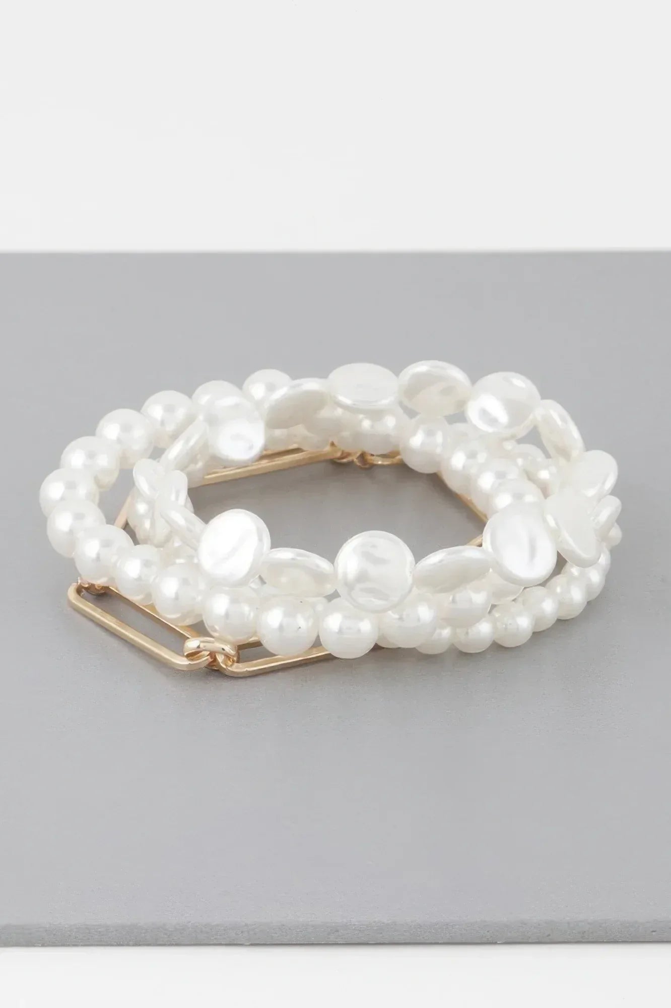 Multi Faux Pearls Bracelet Secondary image