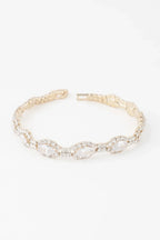 Rhinestone Curb Chain Cuff Bracelet | Mixtshop LLC