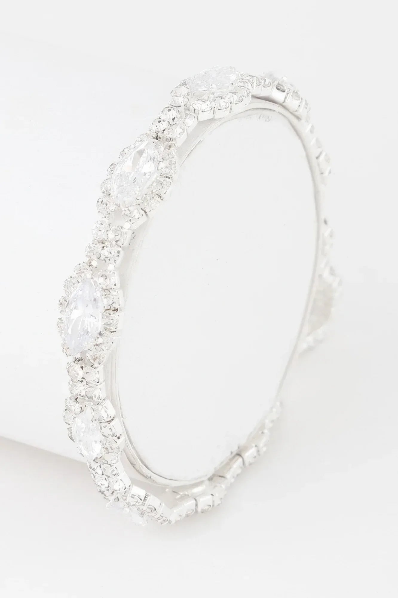 Rhinestone Curb Chain Cuff Bracelet | Mixtshop LLC