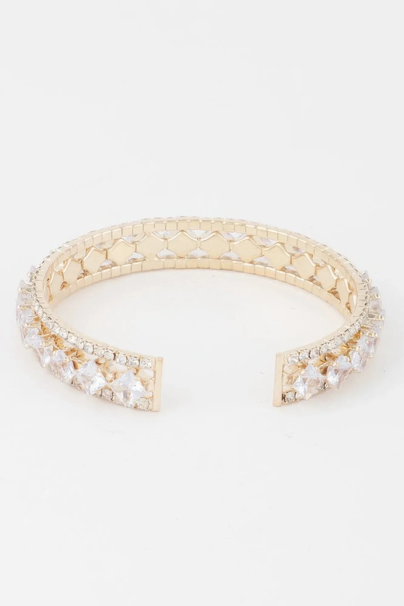 Classic Cubic Rhinestone Cuff Bracelet | Mixtshop LLC