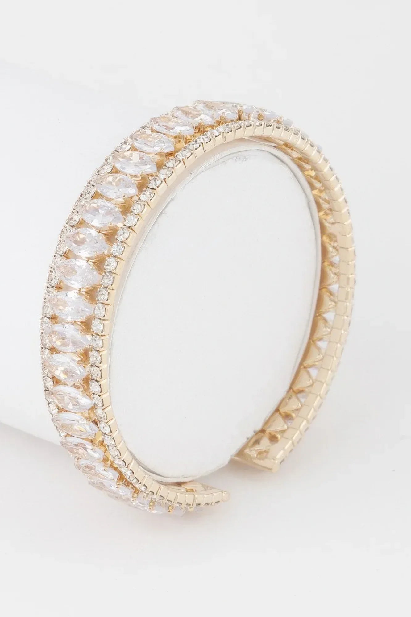 Classic Crystal Bar Cuff Bracelet Secondary image