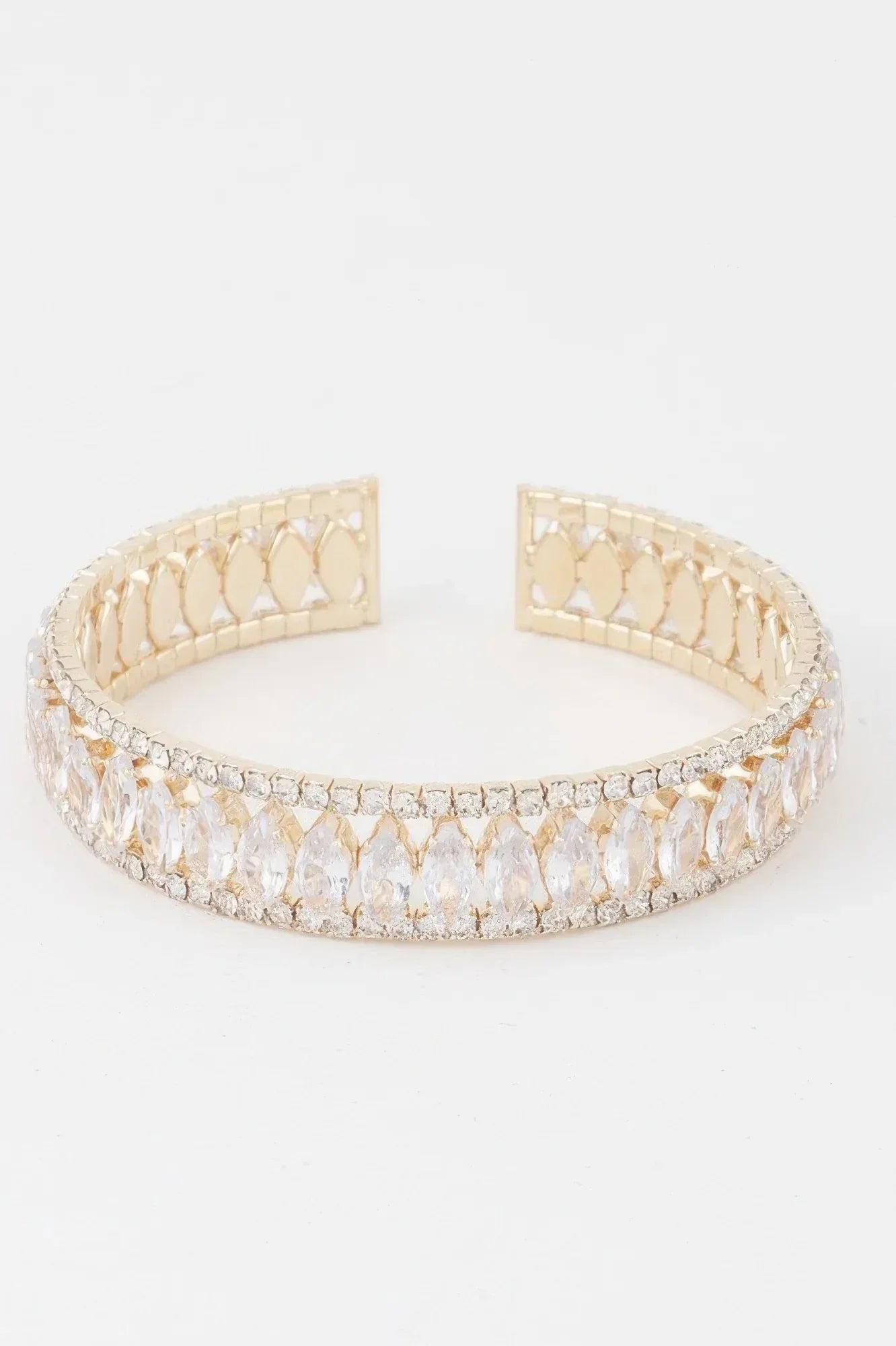 Classic Crystal Bar Cuff Bracelet | Mixtshop LLC