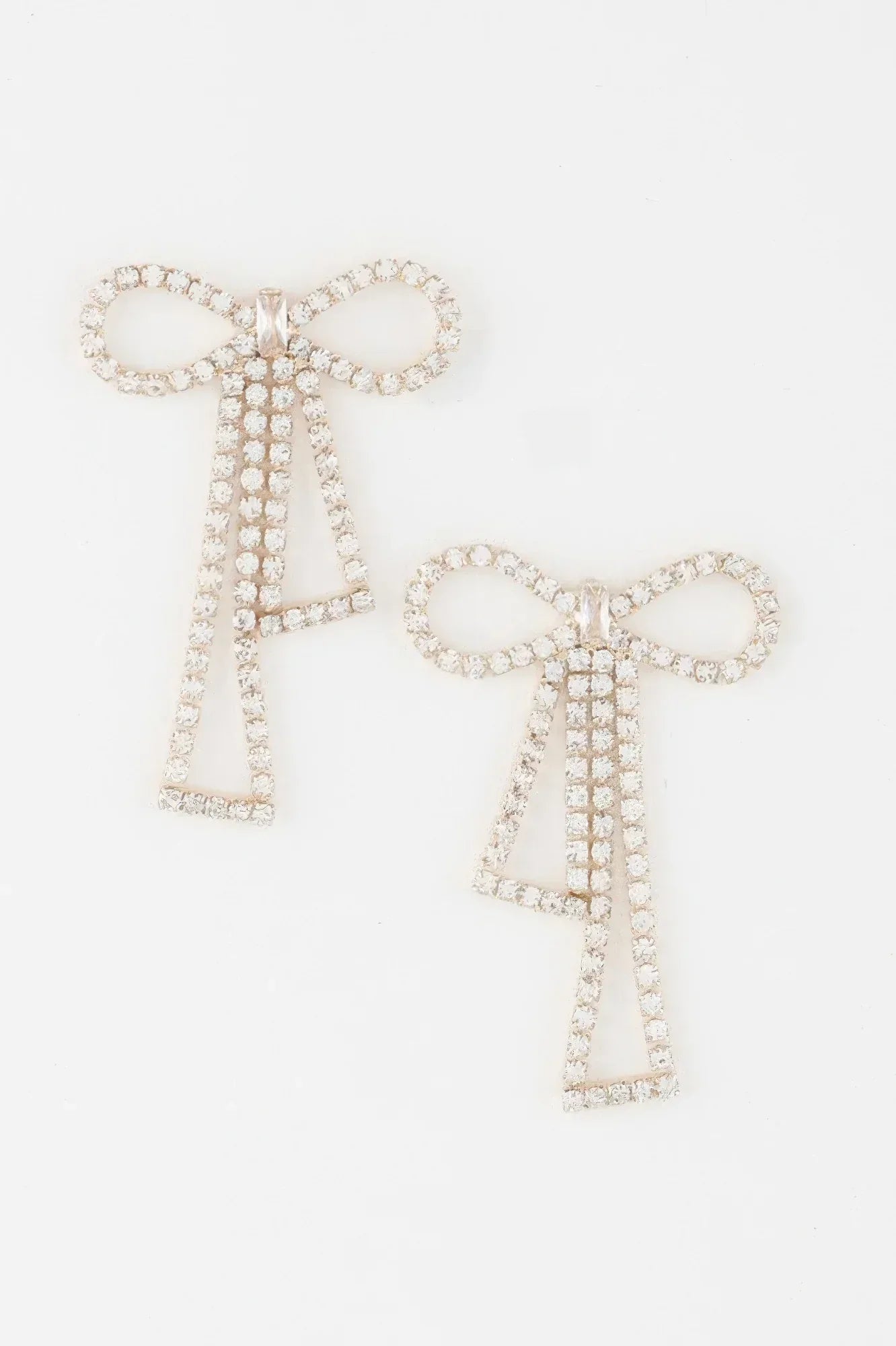Infinity Bow Rhinestone Earrings | Mixtshop LLC Main image