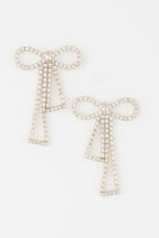 Infinity Bow Rhinestone Earrings | Mixtshop LLC