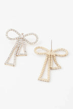 Infinity Bow Rhinestone Earrings | Mixtshop LLC