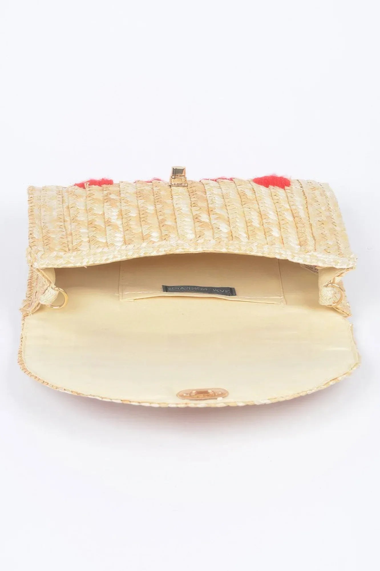 Heart Embroidery Straw Clutch | Mixtshop LLC