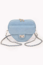 Heart Shape Denim Crossbody Bag | Mixtshop LLC