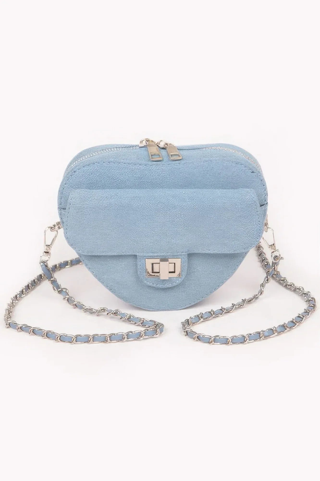 Heart Shape Denim Crossbody Bag | Mixtshop LLC