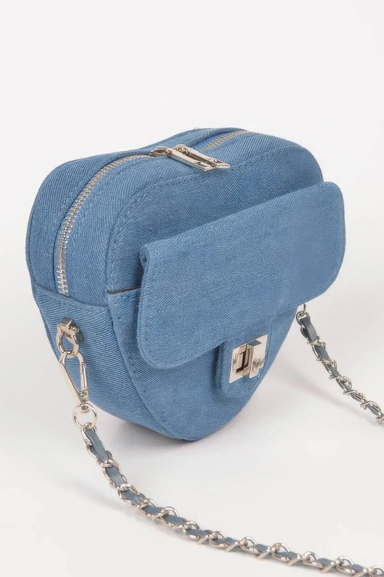 Heart Shape Denim Crossbody Bag | Mixtshop LLC