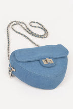 Heart Shape Denim Crossbody Bag | Mixtshop LLC