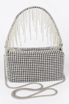 Oversized Rhinestone Fringe Strap Clutch | Mixtshop LLC