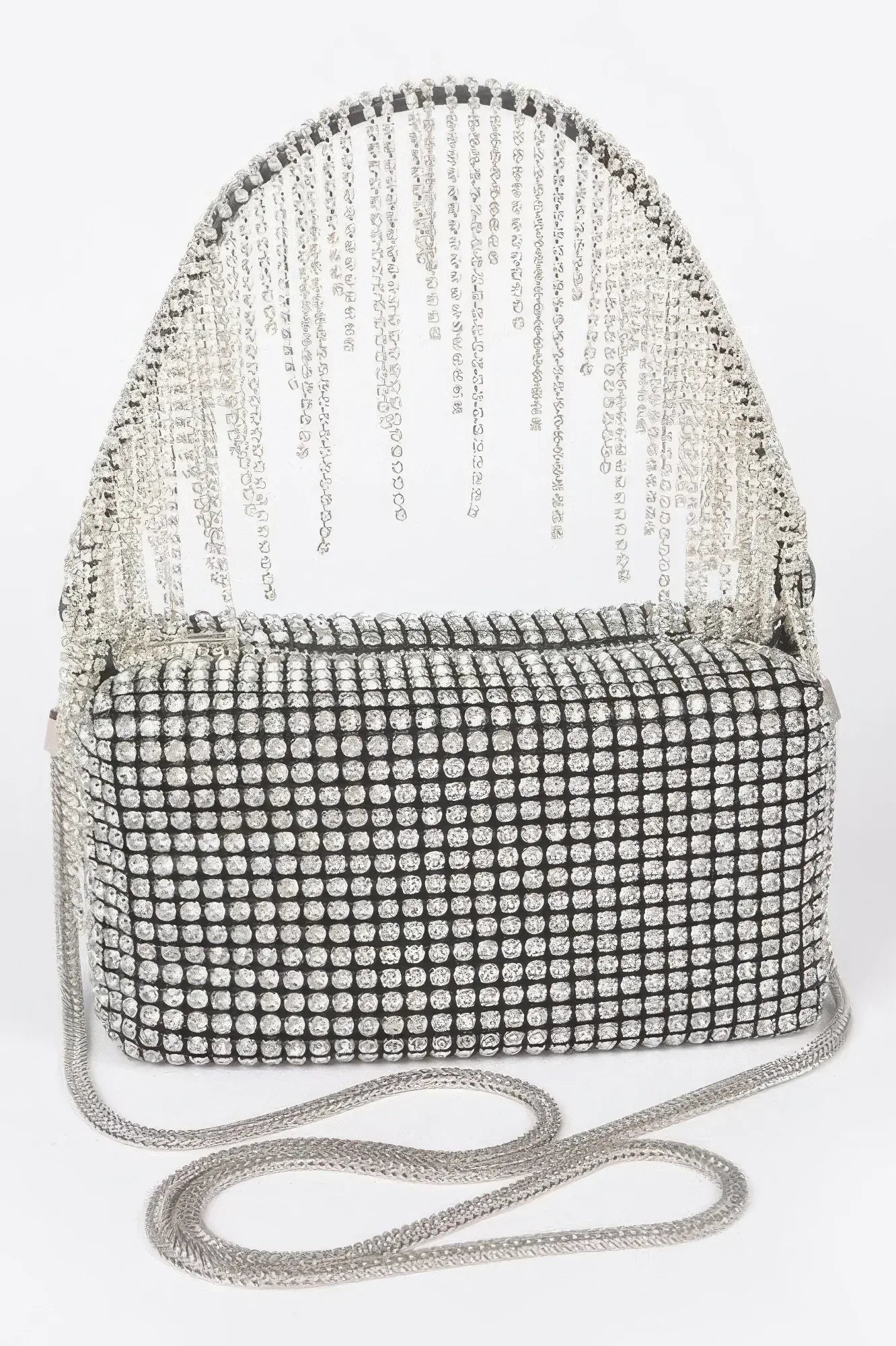 Oversized Rhinestone Fringe Strap Clutch | Mixtshop LLC