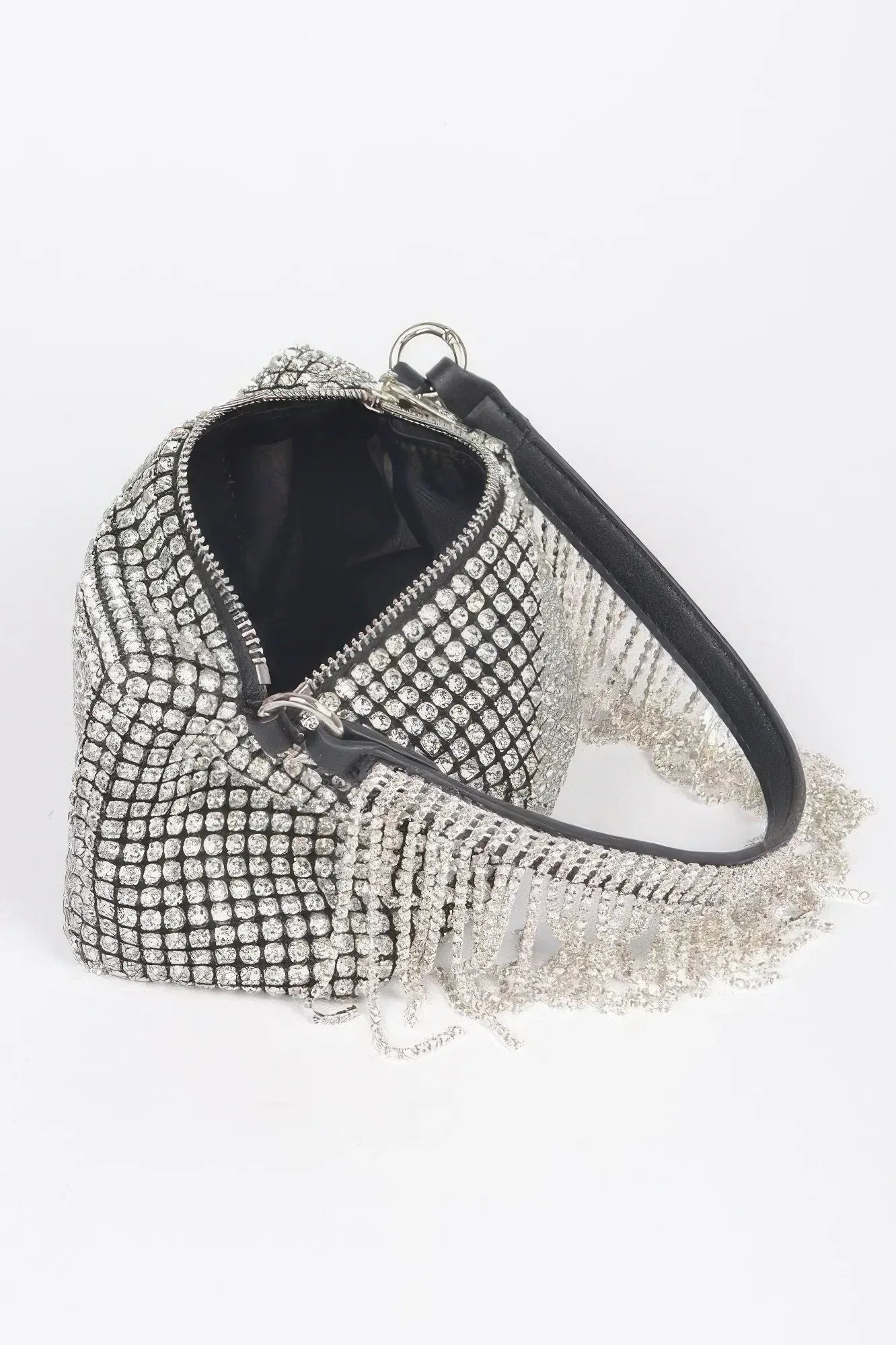 Oversized Rhinestone Fringe Strap Clutch | Mixtshop LLC