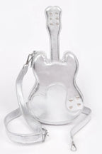 Metallic Faux Leather Guitar Novelty Bag | Mixtshop LLC