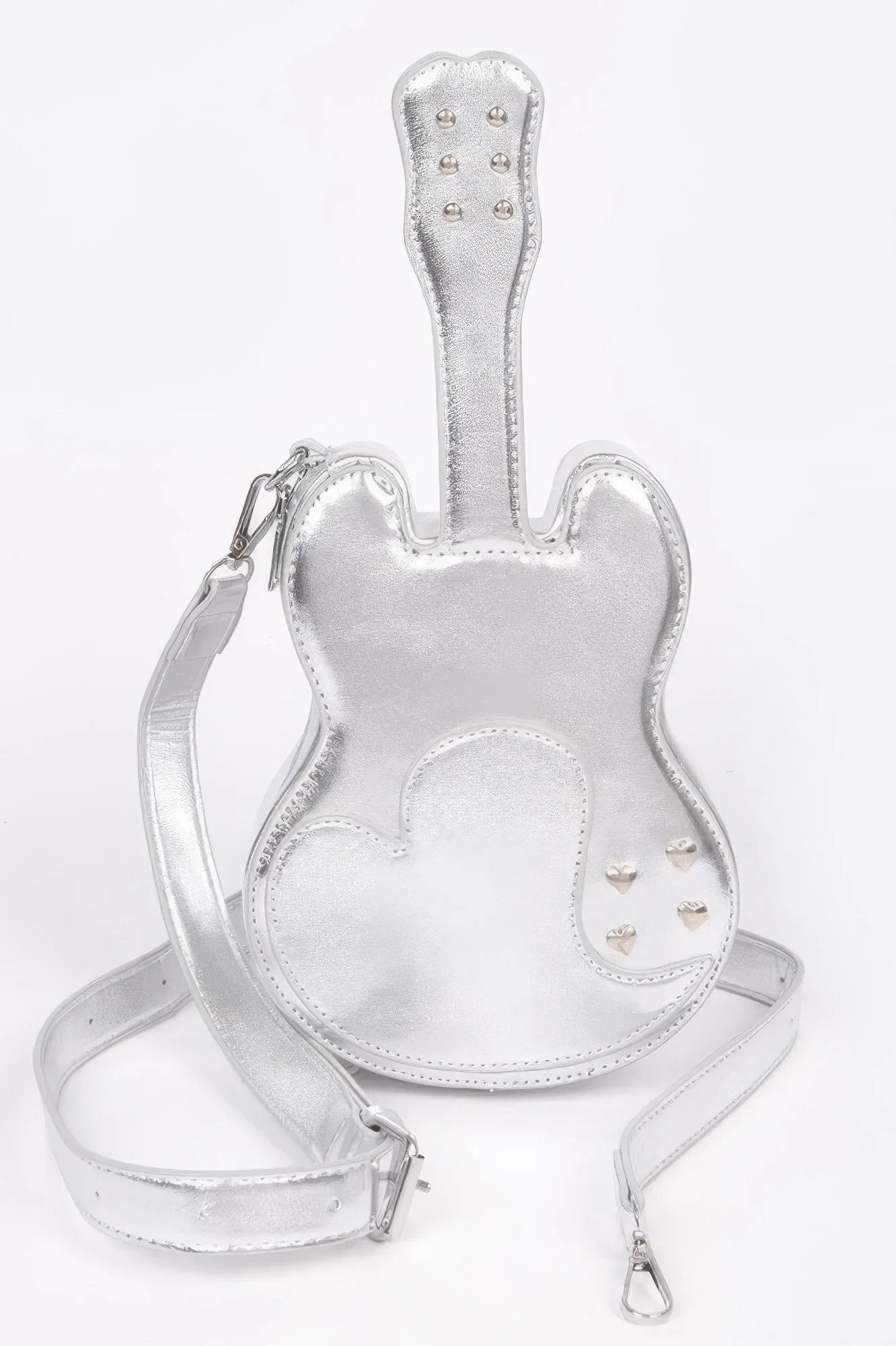 Metallic Faux Leather Guitar Novelty Bag | Mixtshop LLC