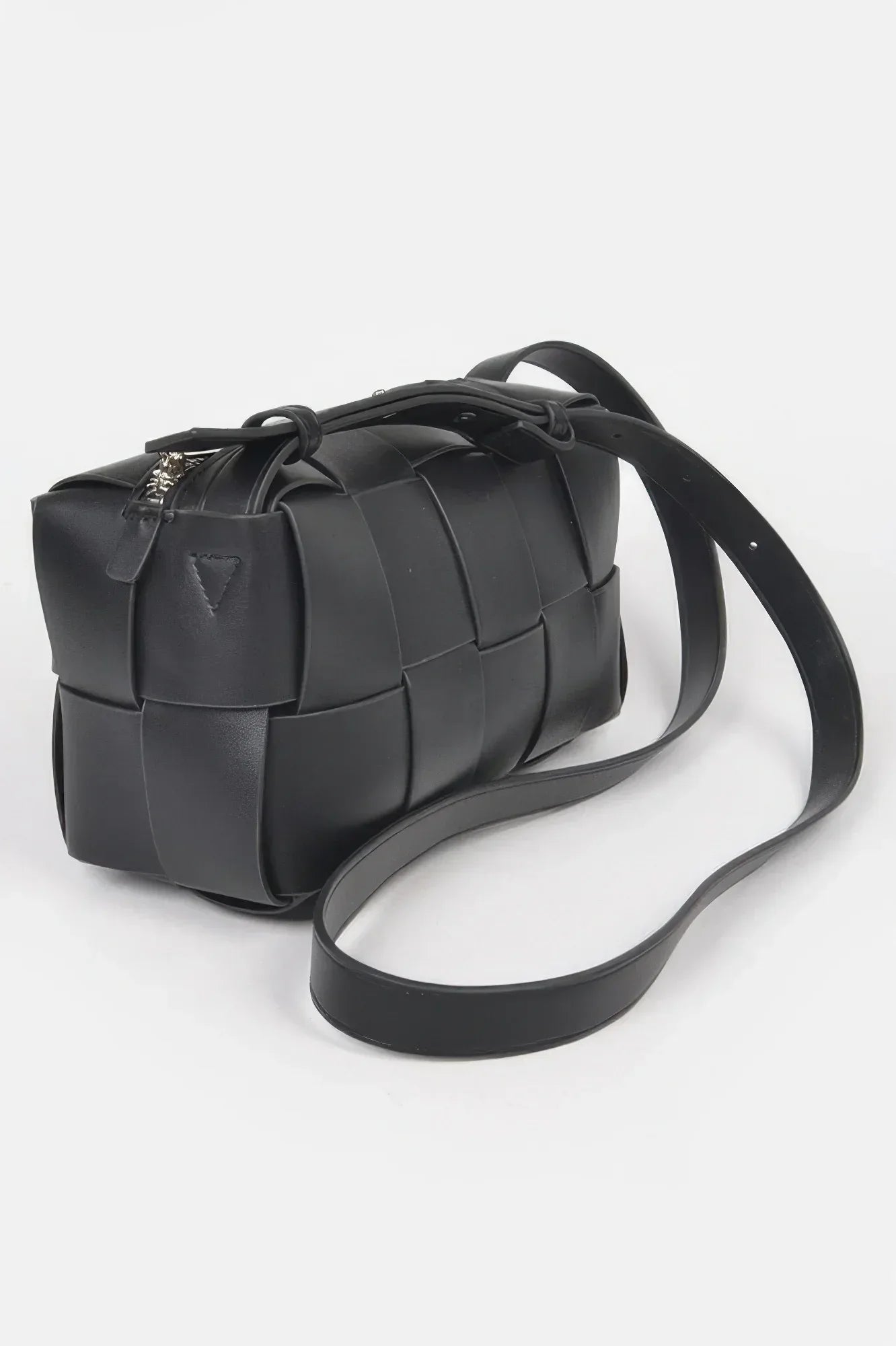 Faux Leather Braided Zip Bag | Mixtshop LLC