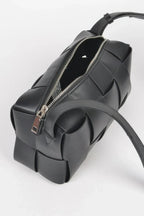 Faux Leather Braided Zip Bag | Mixtshop LLC