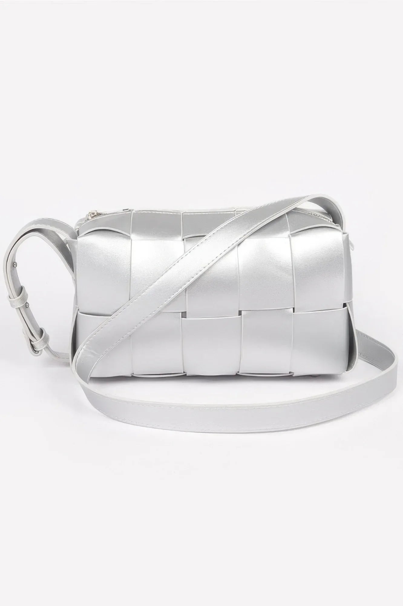Faux Leather Braided Zip Bag | Mixtshop LLC