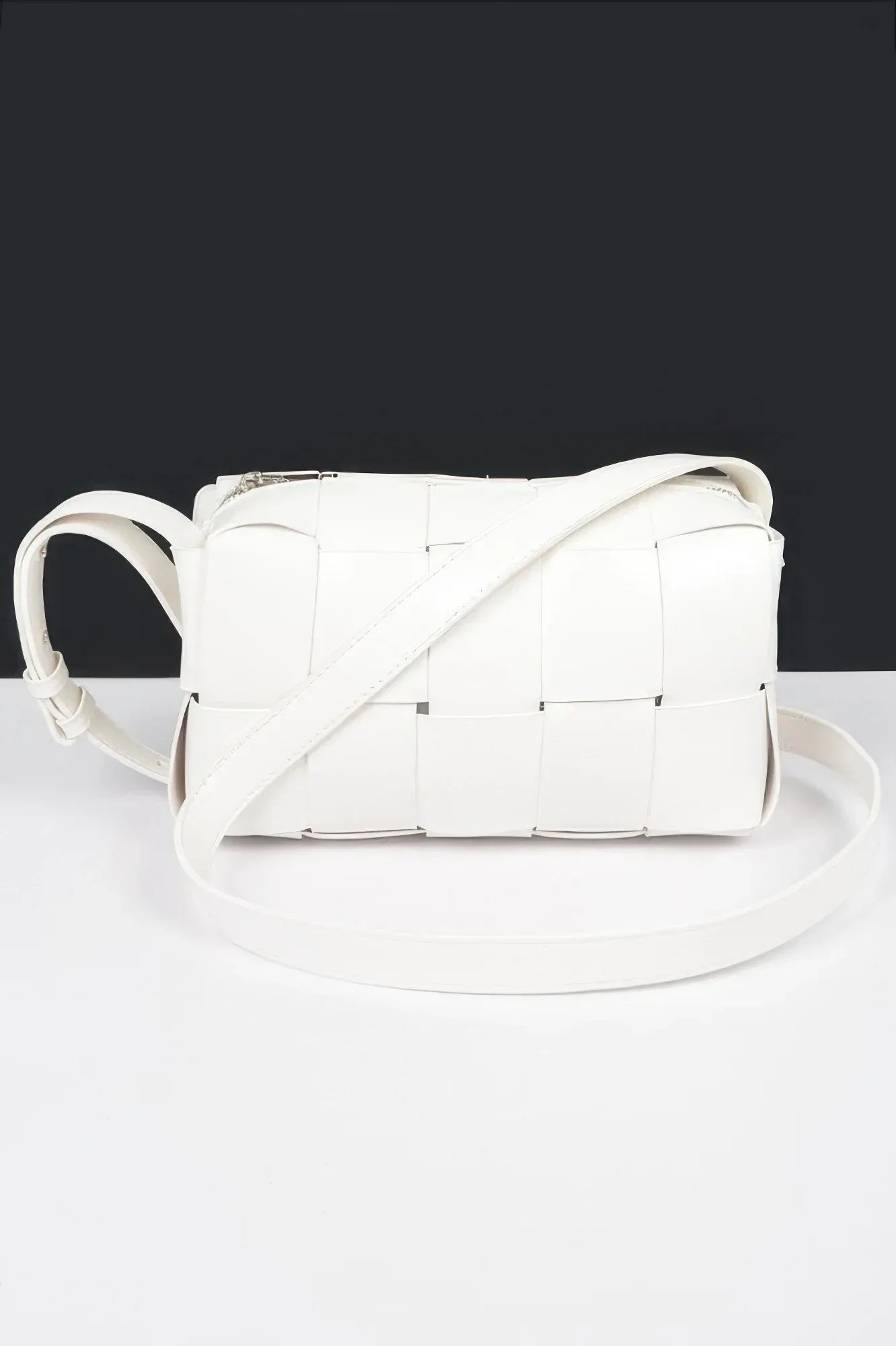 Faux Leather Braided Zip Bag | Mixtshop LLC