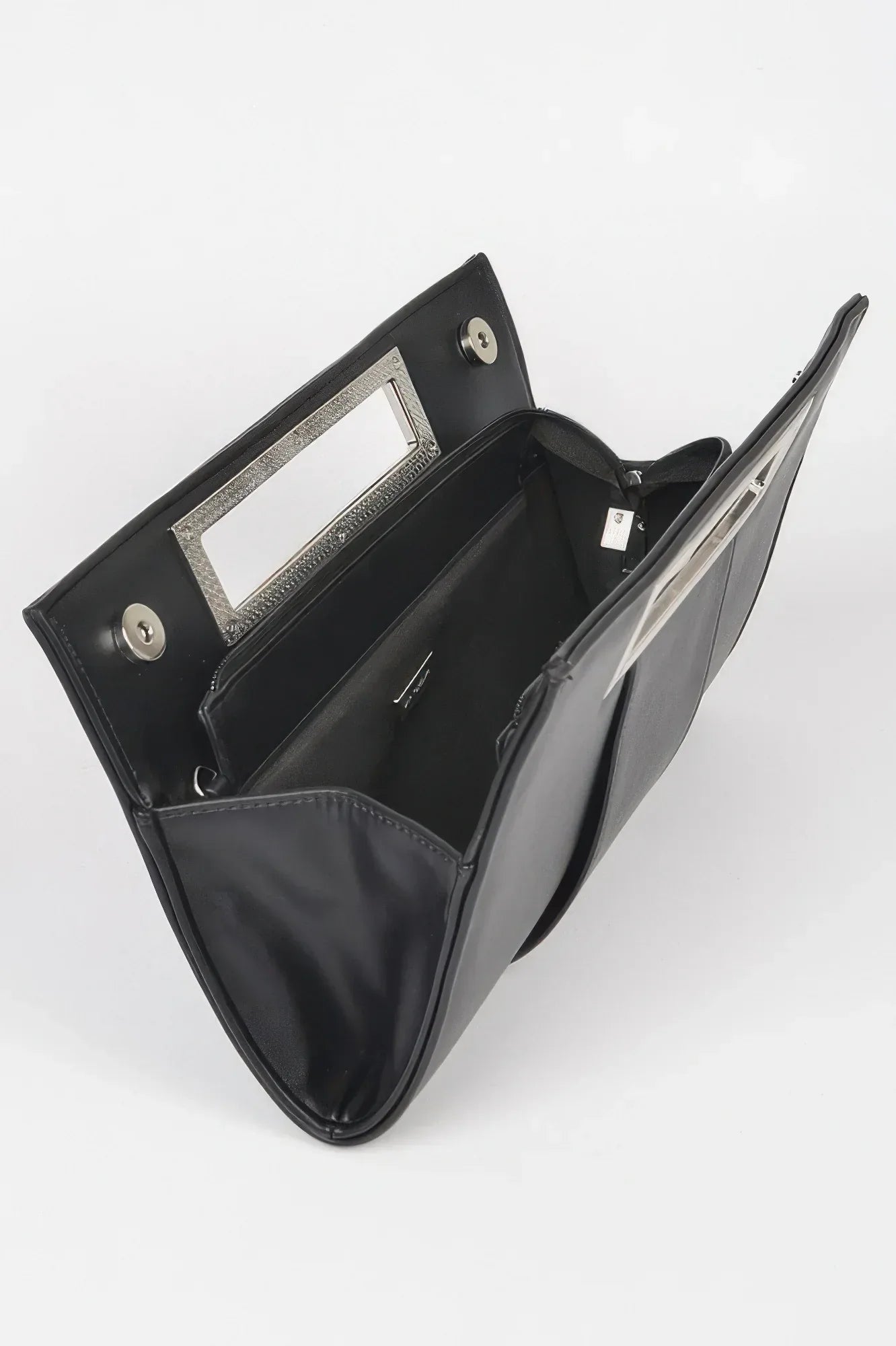 Metallic Faux Leather Handle Clutch | Mixtshop LLC