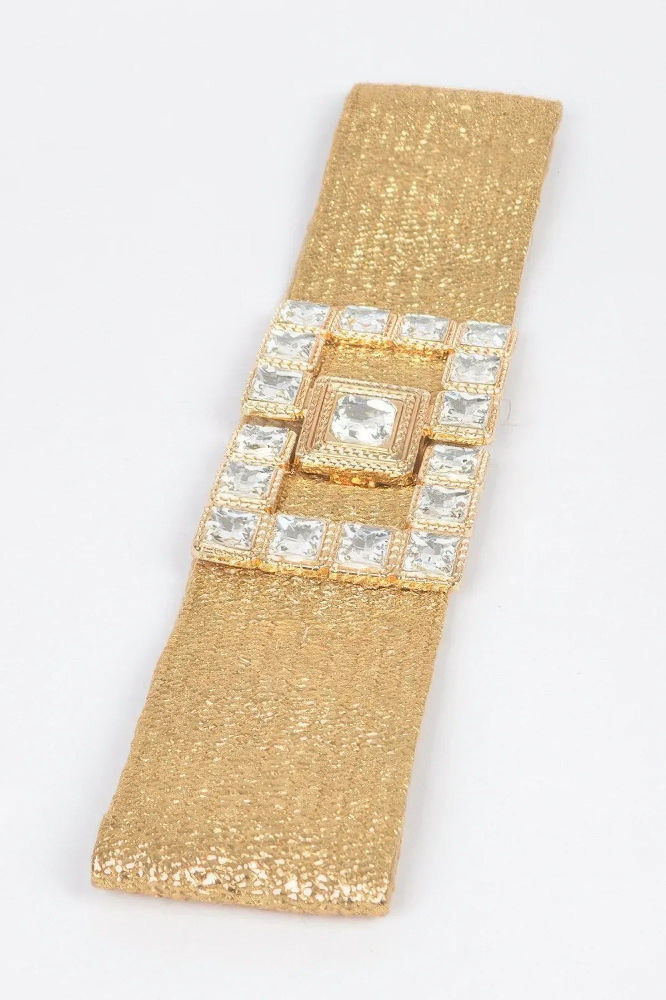 Stone Buckle Elastic Faux Straw Belt | Mixtshop LLC Main image