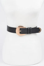 Faux Leather Metal Buckle Belt | Mixtshop LLC