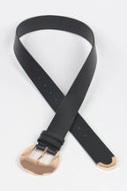 Faux Leather Metal Buckle Belt | Mixtshop LLC