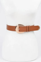 Faux Leather Metal Buckle Belt | Mixtshop LLC