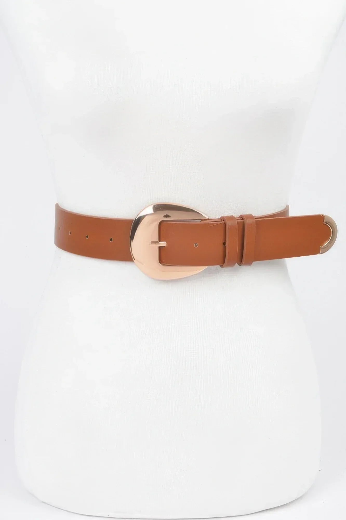 Faux Leather Metal Buckle Belt | Mixtshop LLC