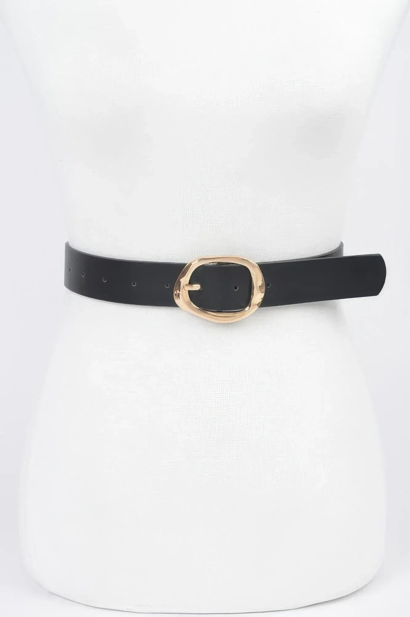 Faux Leather Metal Buckle Belt | Mixtshop LLC