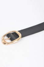 Faux Leather Metal Buckle Belt | Mixtshop LLC