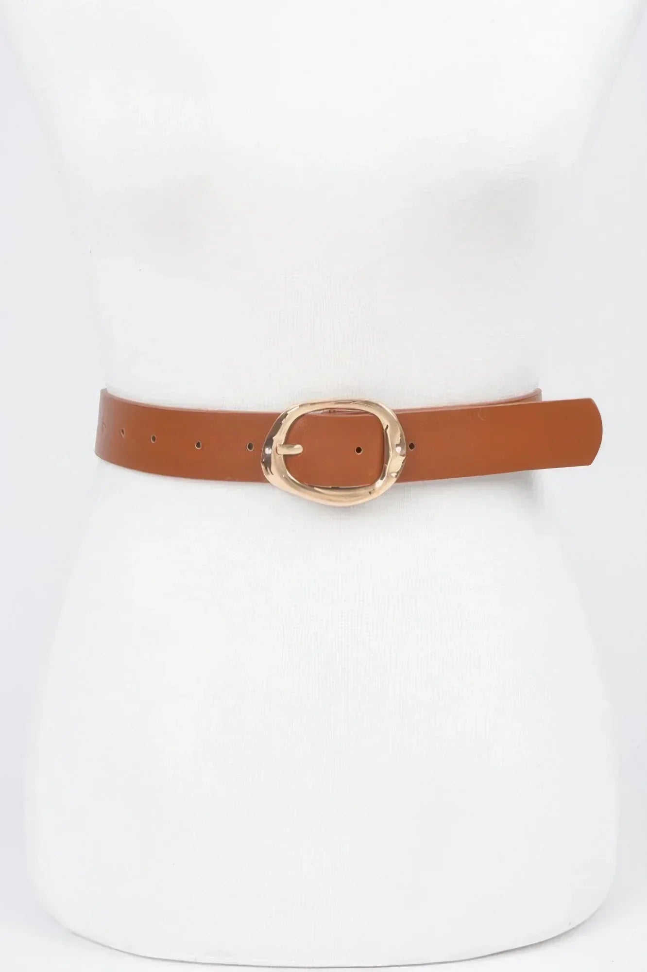 Faux Leather Metal Buckle Belt | Mixtshop LLC