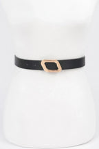 Faux Leather Metal Buckle Belt | Mixtshop LLC