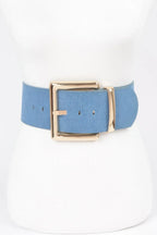 Oversized Metal Buckle Denim Waist Belt | Mixtshop LLC