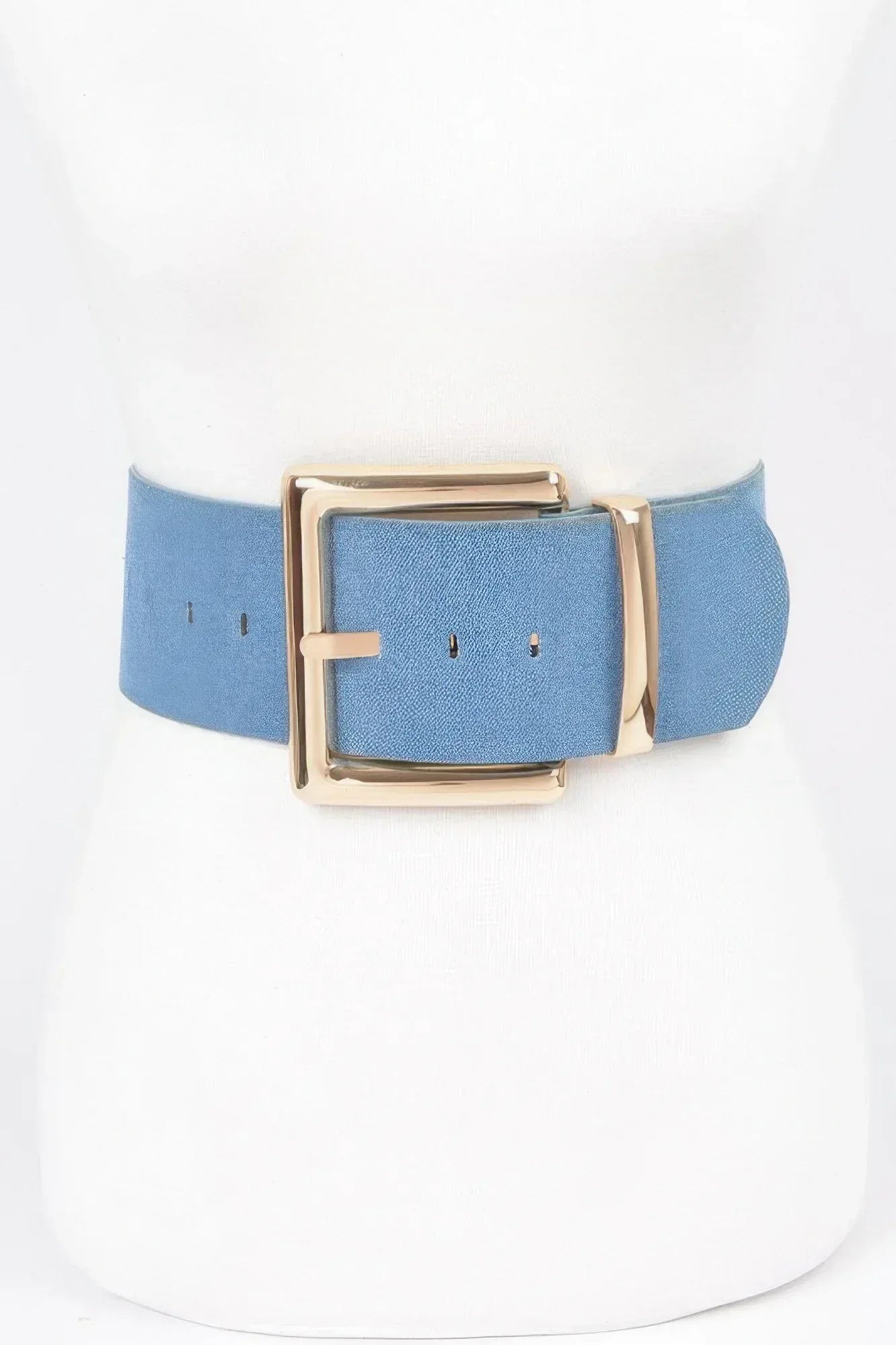 Oversized Metal Buckle Denim Waist Belt | Mixtshop LLC