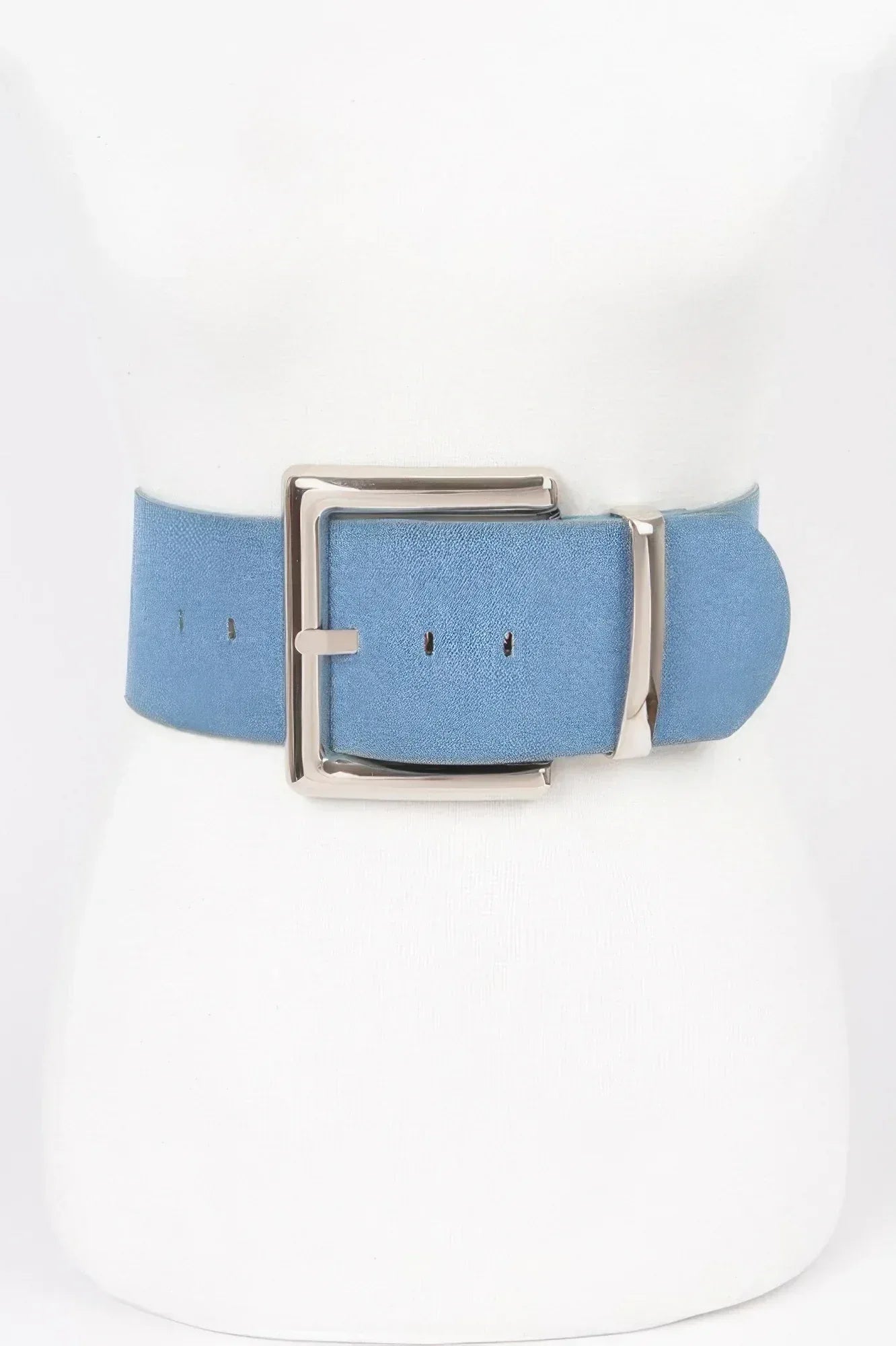 Oversized Metal Buckle Denim Waist Belt | Mixtshop LLC