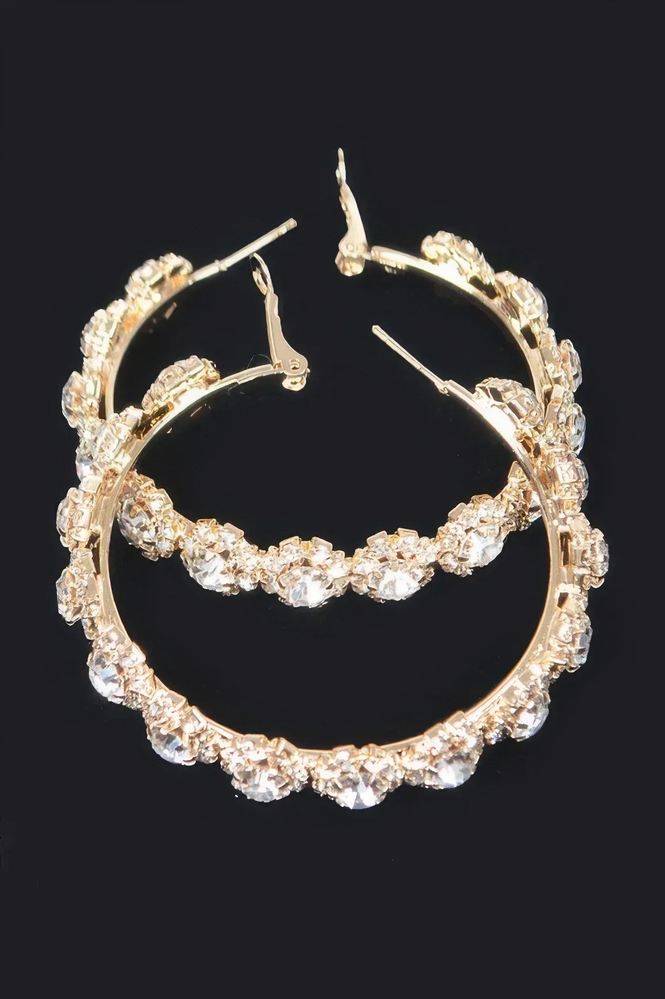 Multi Rhinestone Flower Hoop Earring | Mixtshop LLC