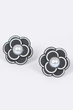 Faux Pearl Acrylic Flower Earring | Mixtshop LLC
