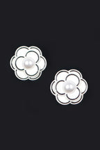 Faux Pearl Acrylic Flower Earring | Mixtshop LLC
